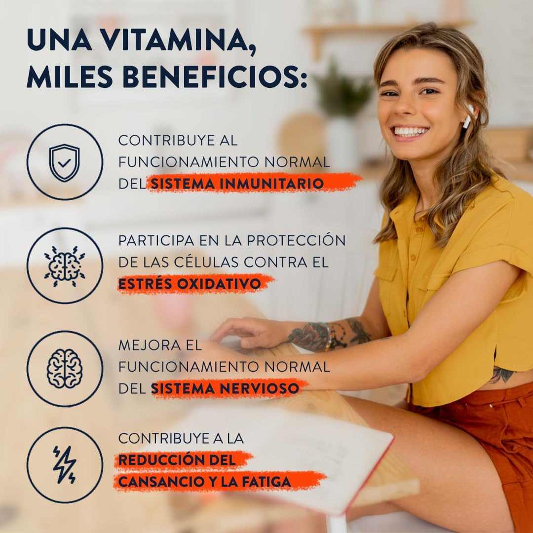 Vitamina C 1000 Mg - Vitamina C Natural - Con Flavonoides De Fruta Cítrica Y Acerola - Por Dosis Diaria (2 Cápsulas) - 180 Cápsulas De Vitamina C Pura Altamente Concentrada- Vegano Y Sin Gluten