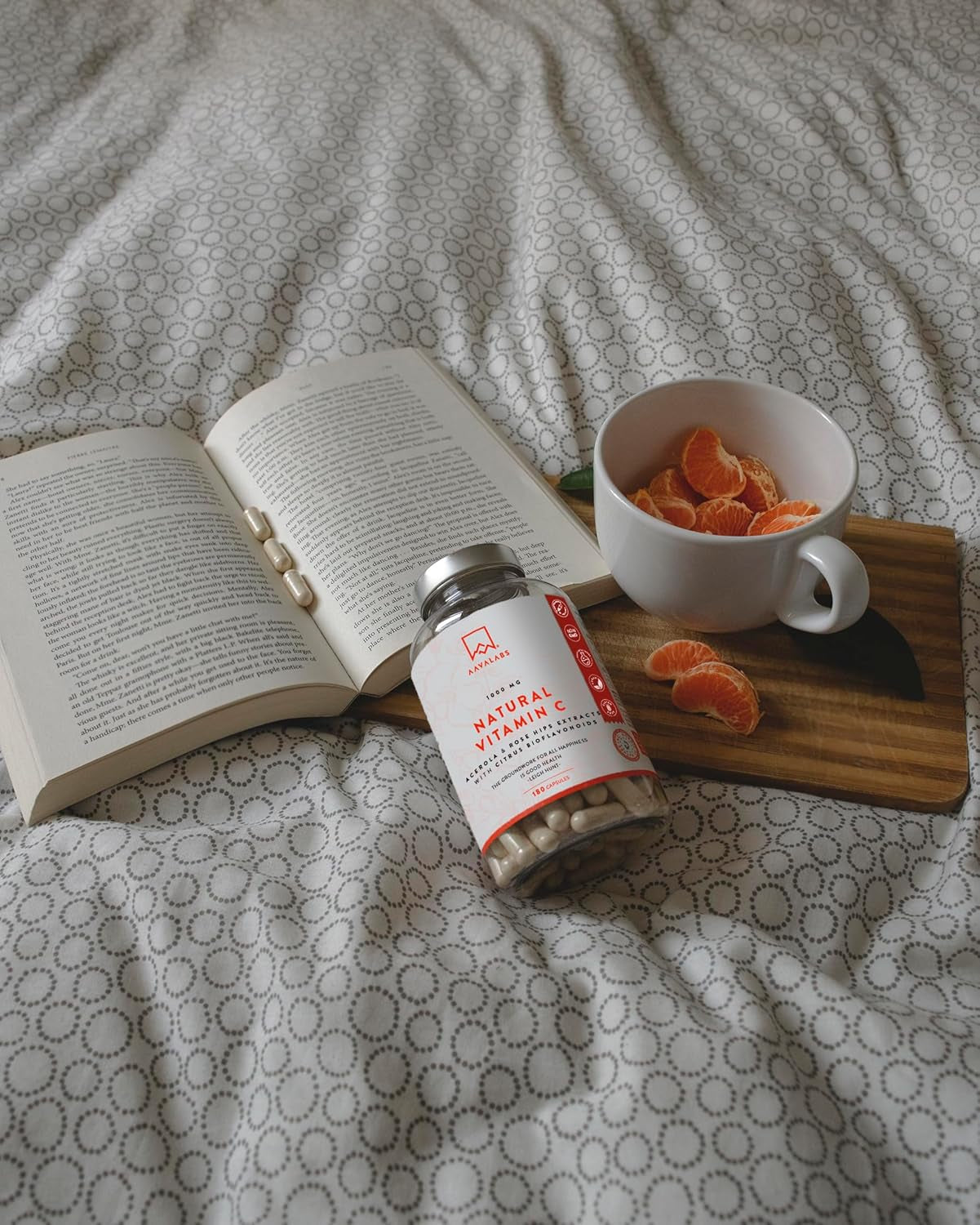 Vitamina C 1000 Mg - Vitamina C Natural - Con Flavonoides De Fruta Cítrica Y Acerola - Por Dosis Diaria (2 Cápsulas) - 180 Cápsulas De Vitamina C Pura Altamente Concentrada- Vegano Y Sin Gluten